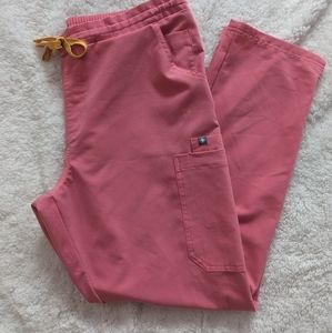 Figs Large Neon Pink Yola Scrub Pants